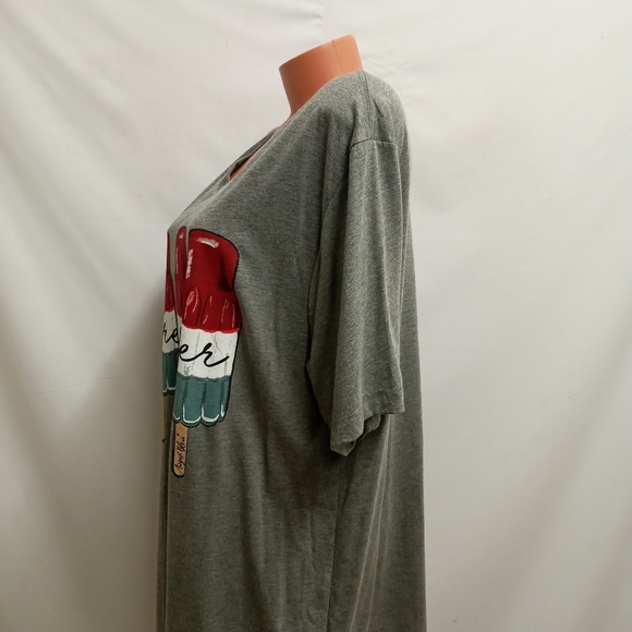 2X Bella + canvas triblend COLLECTION Fire Cracker / Bomb Pop  V neck t shirt - Picture 5 of 10